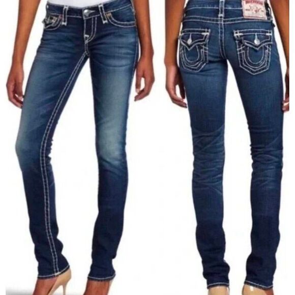 TRUE RELIGION Flap Pocket Skinny Jeans Size 28 - Picture 1 of 5